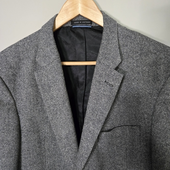 Tommy Hilfiger Men's Gray 55% Wool/37% polyester R46 Blazer Rn47338 - Picture 3 of 16